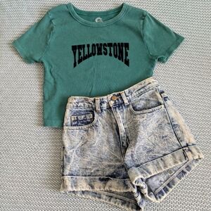 Yellowstone Crop Tee Sz S